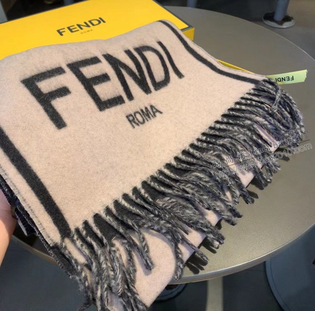 FENDI雙面羊絨圍巾披肩 芬迪2021最新款圍巾  mmj1579